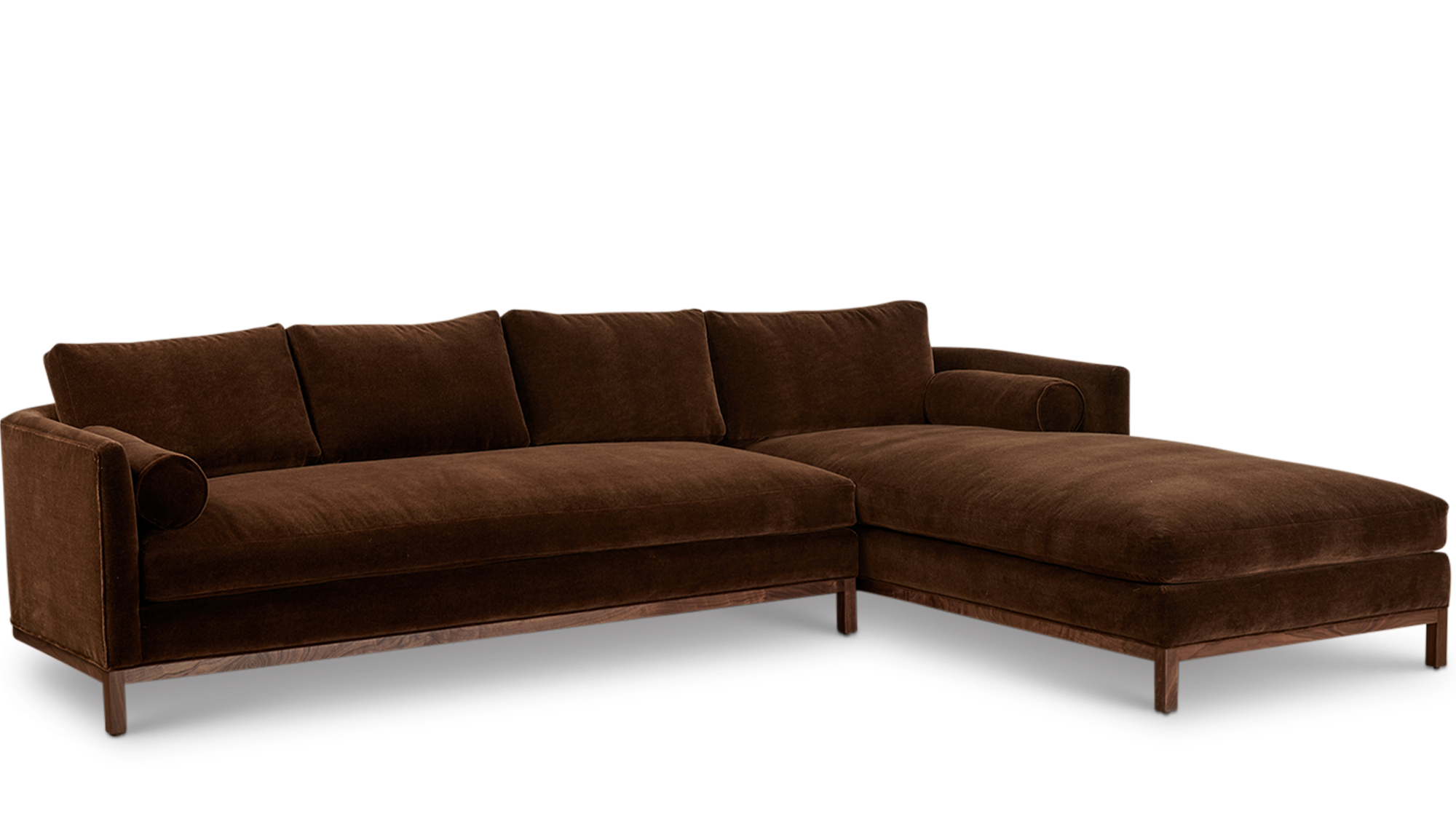 Curved Back Sectional With Chaise