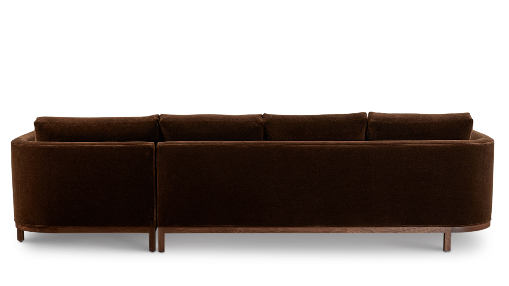 Curved Back Sectional With Chaise