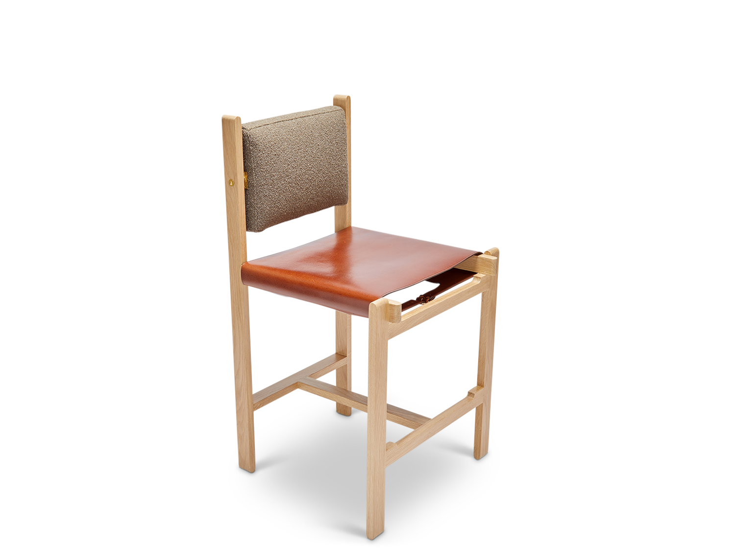 Morro Armless Barstool - Leather Sling Seat