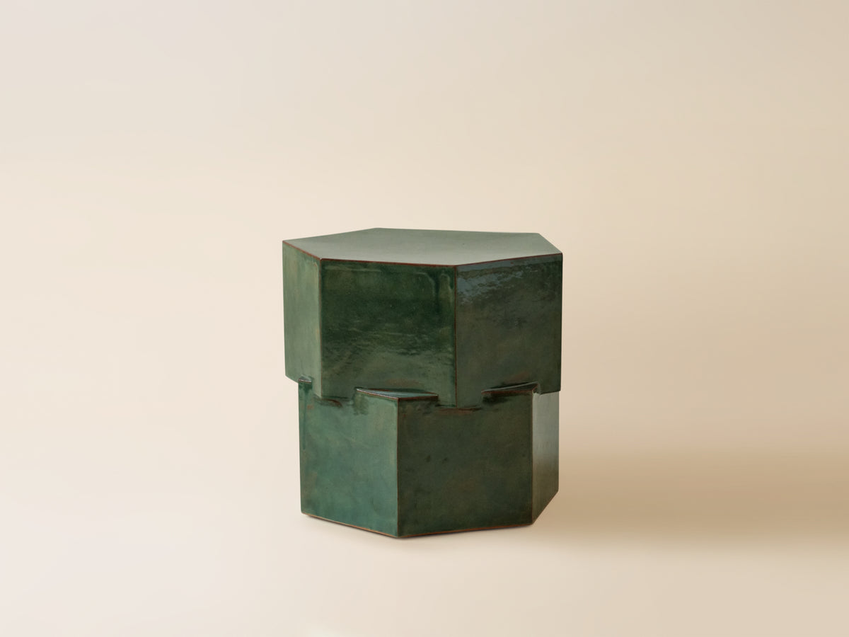Double Tier Hex Side Table