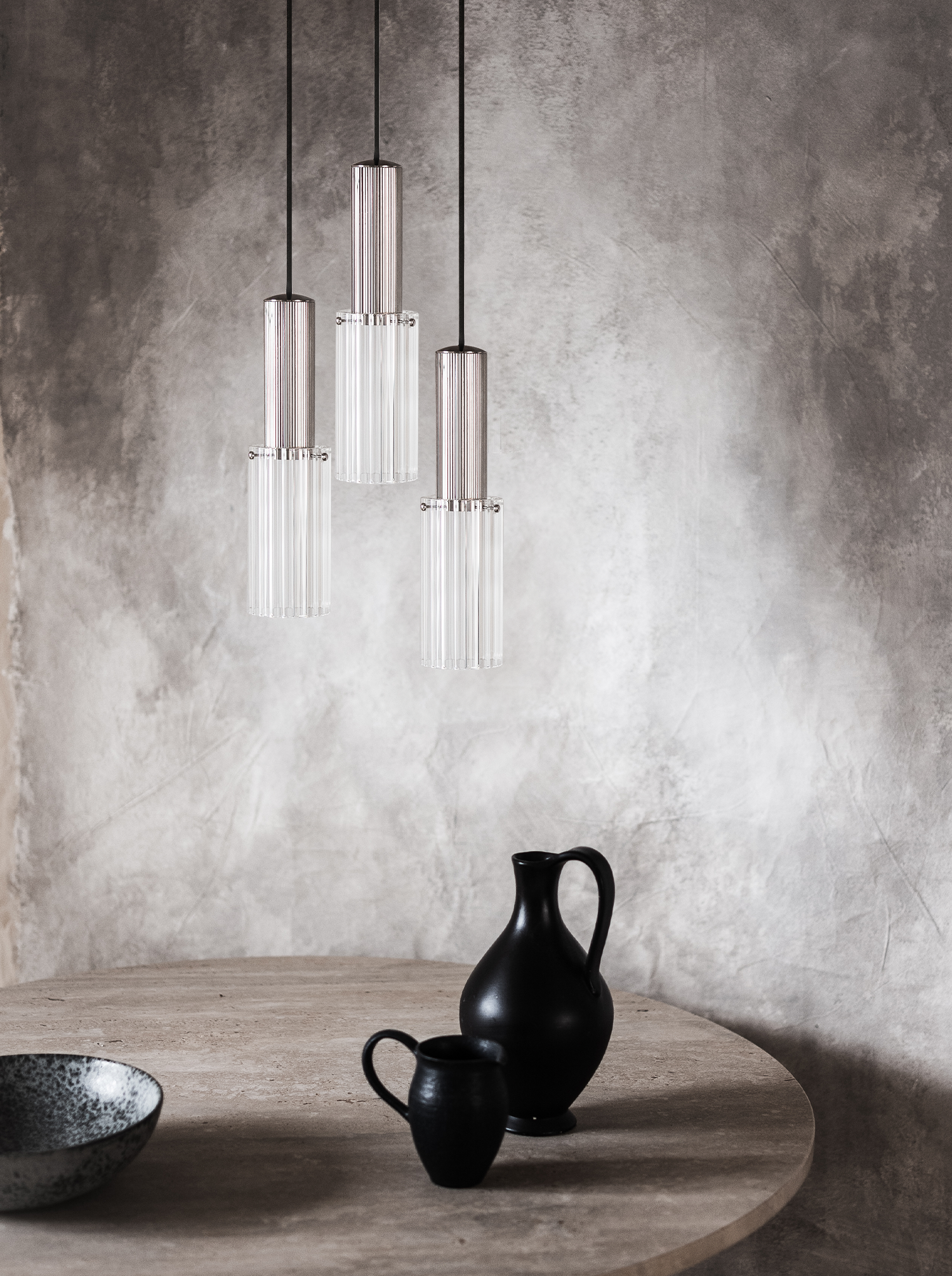 Flume 80 Pendant - 3 Drop Grouping