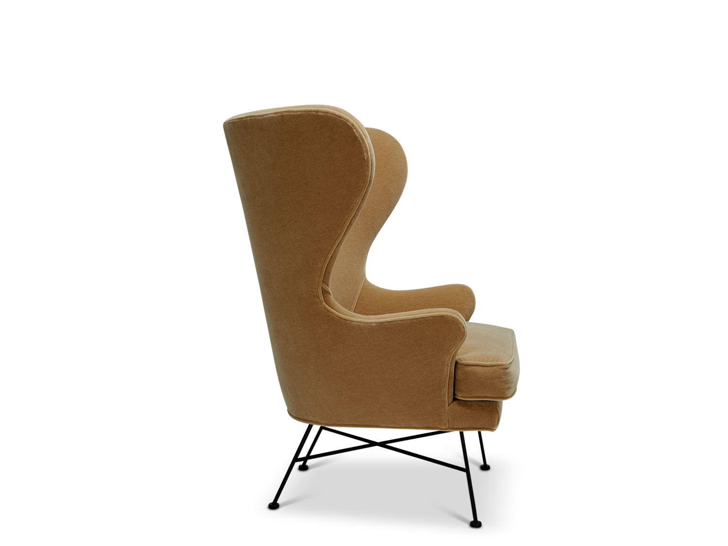 Highland Wingback Chair - Metal Base