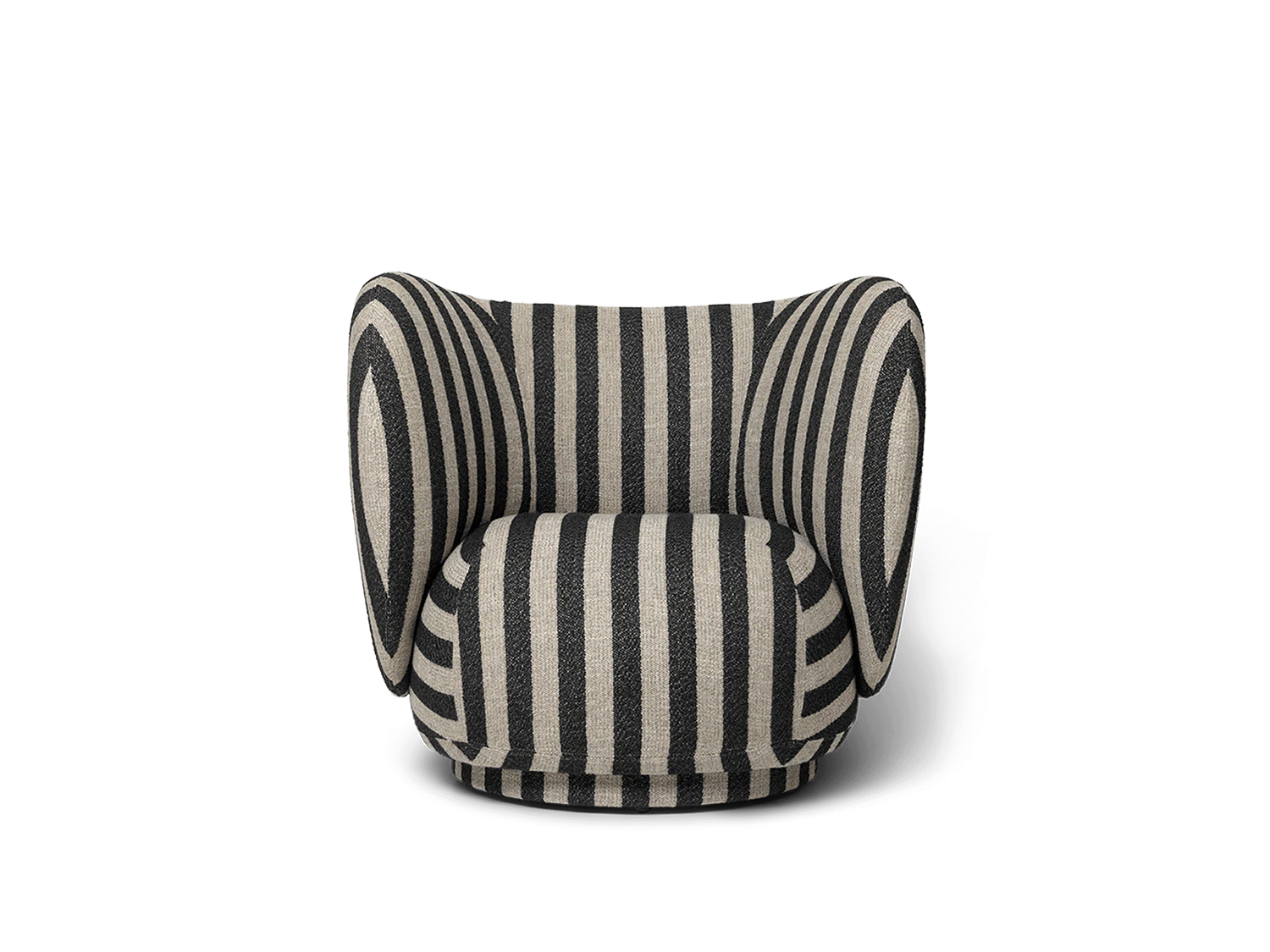 Rico Lounge Chair - Swivel - Louisiana - Sand/Black