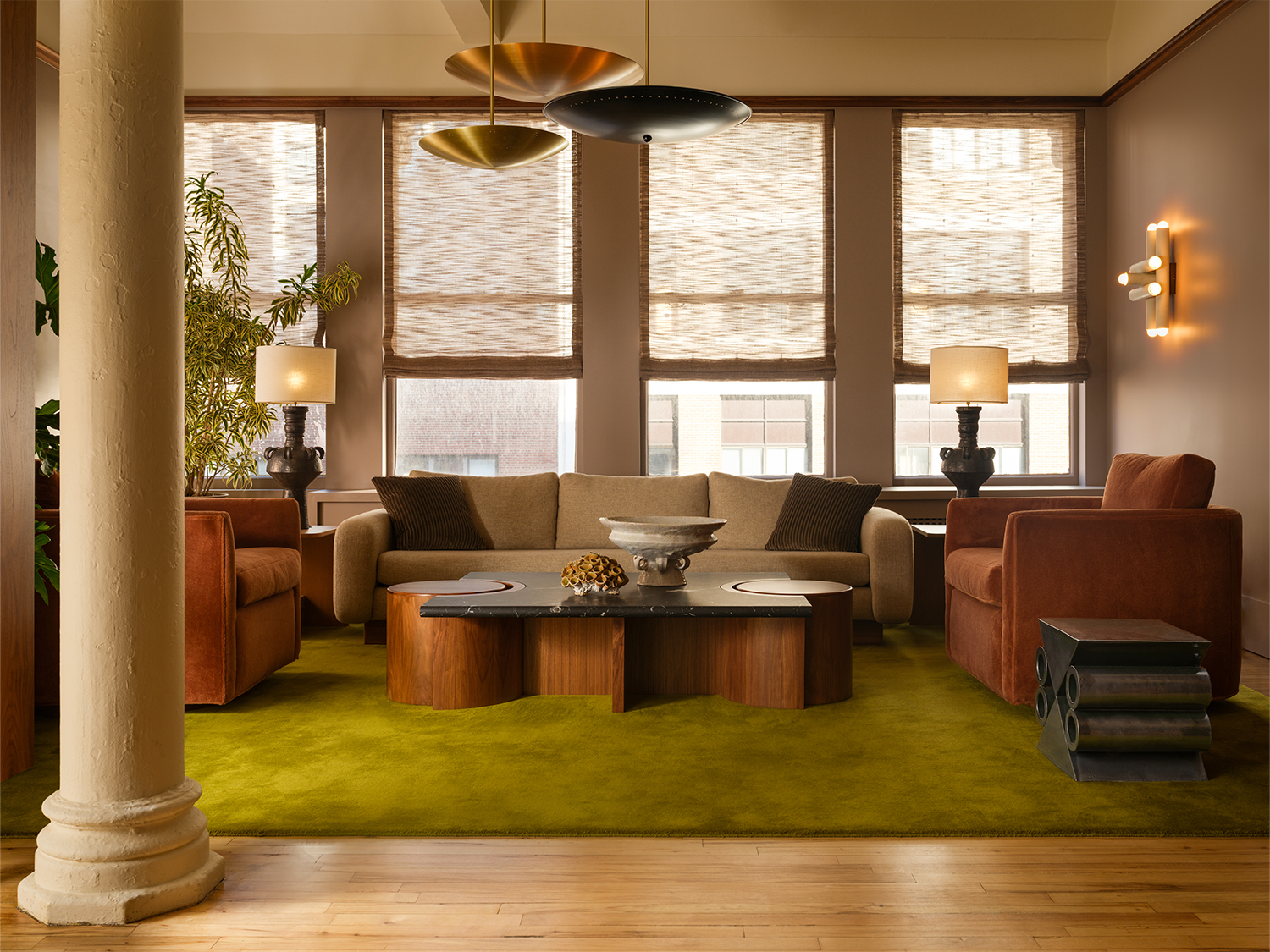 Curved Back Swivel Chair