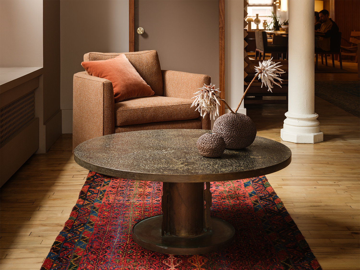 Curved Back Swivel Chair