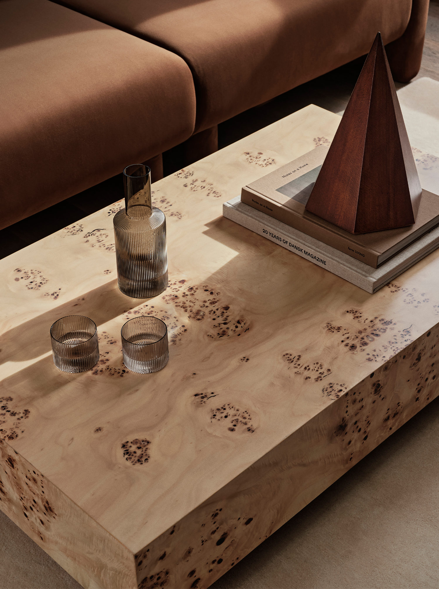 Burl Coffee Table - Natural