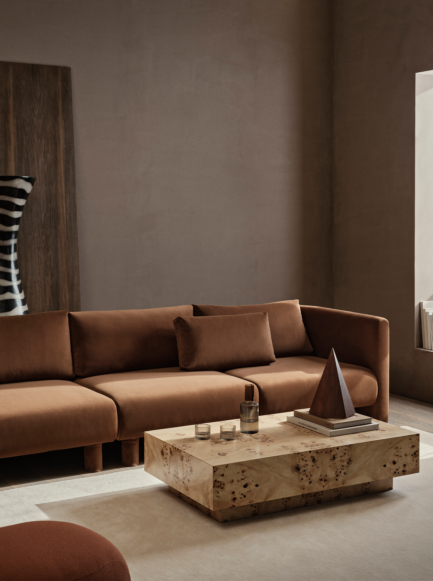 Burl Coffee Table - Natural