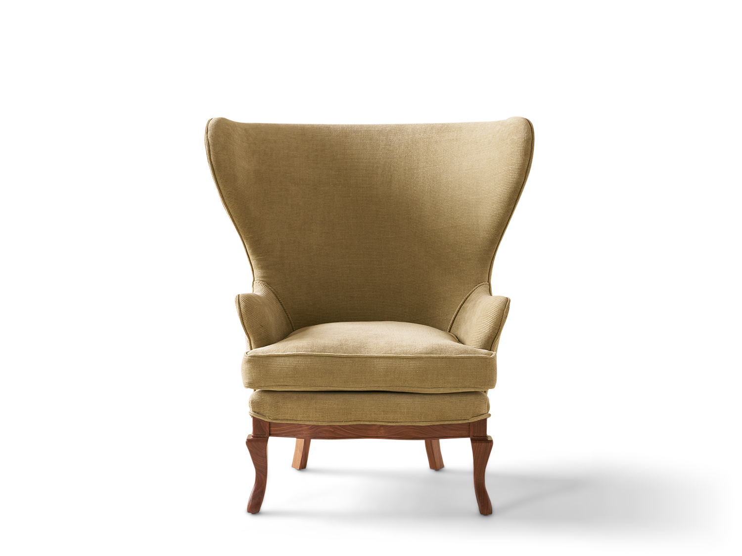 Highland Wingback Chair - Wood Base