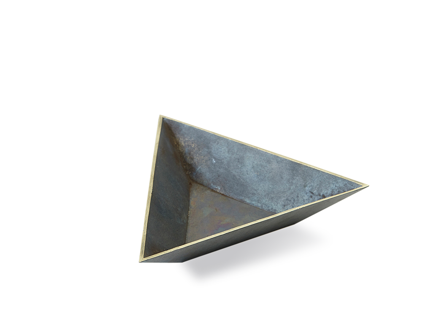 #4482 Patina Brass Triangle Tray