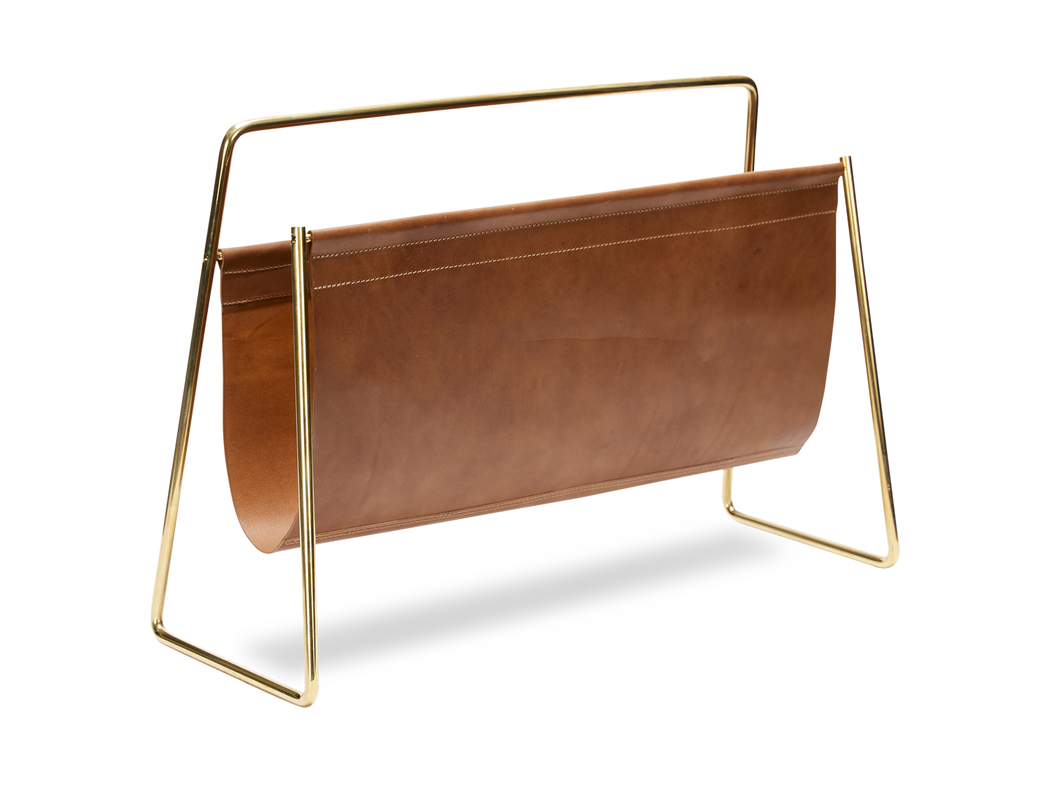 #3808 & #4488 Magazine Rack - Tan Cowhide