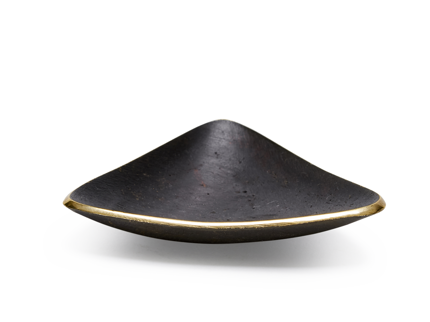 #3844-2 Triangle Polished Brass Tray