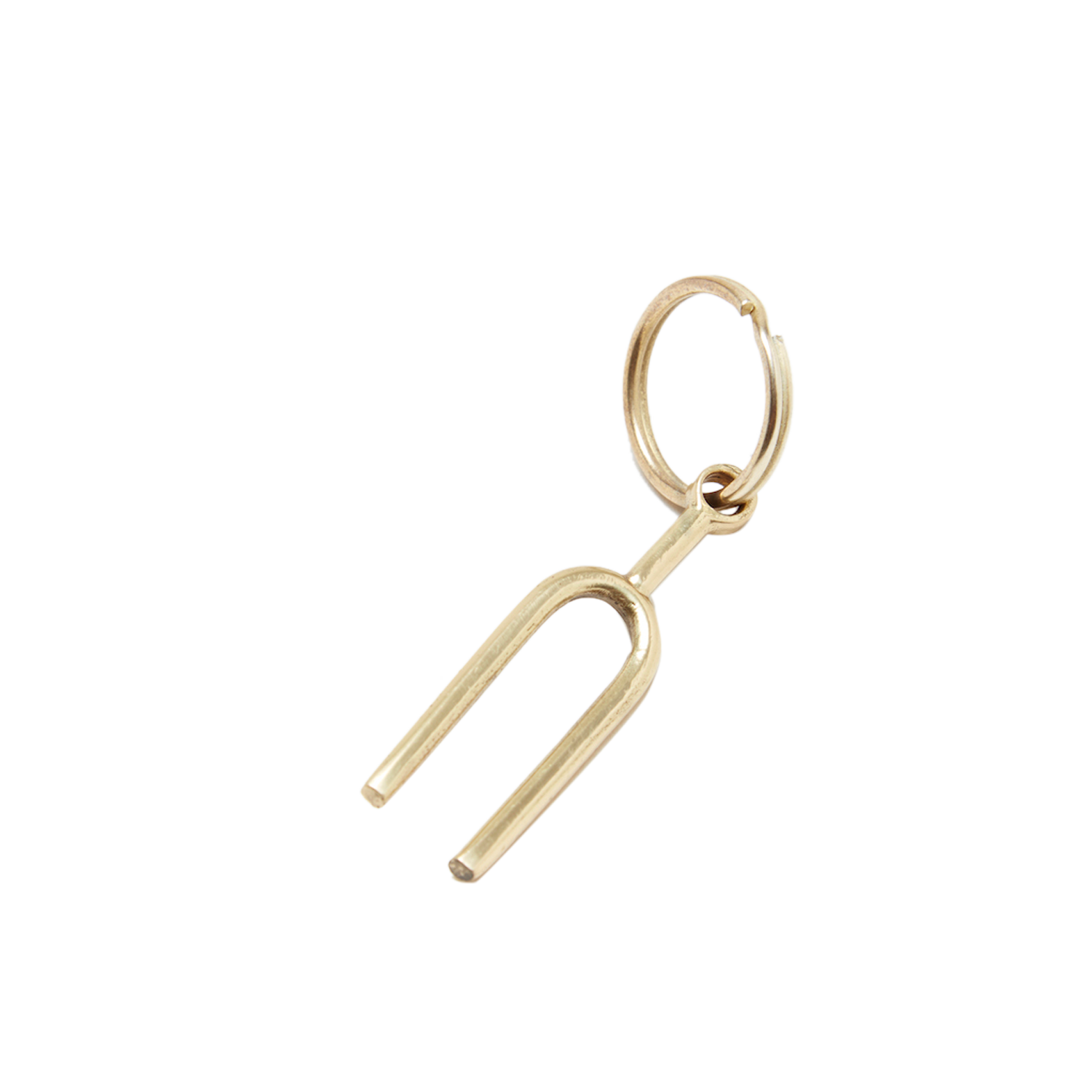 #7225 Brass Tuning Fork Key Ring