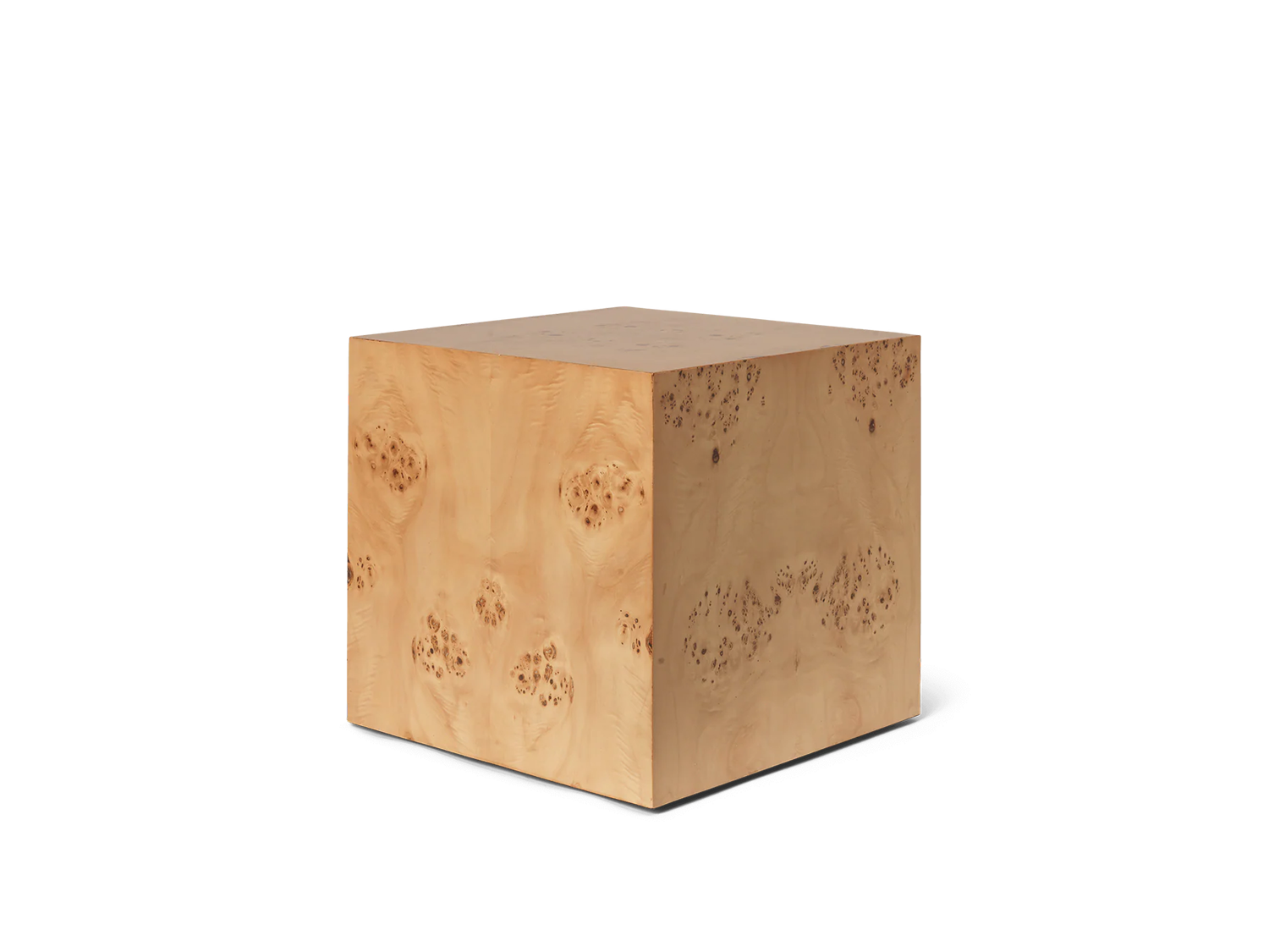 Burl Cube Side Table