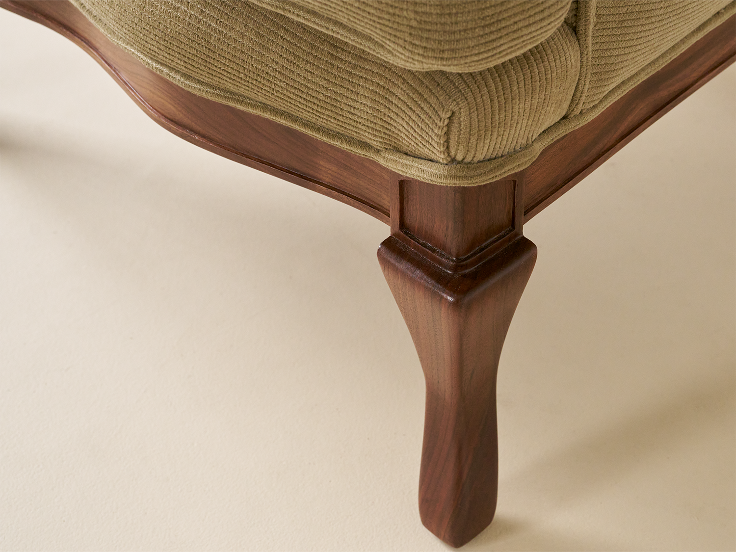 Highland Wingback Chair - Wood Base