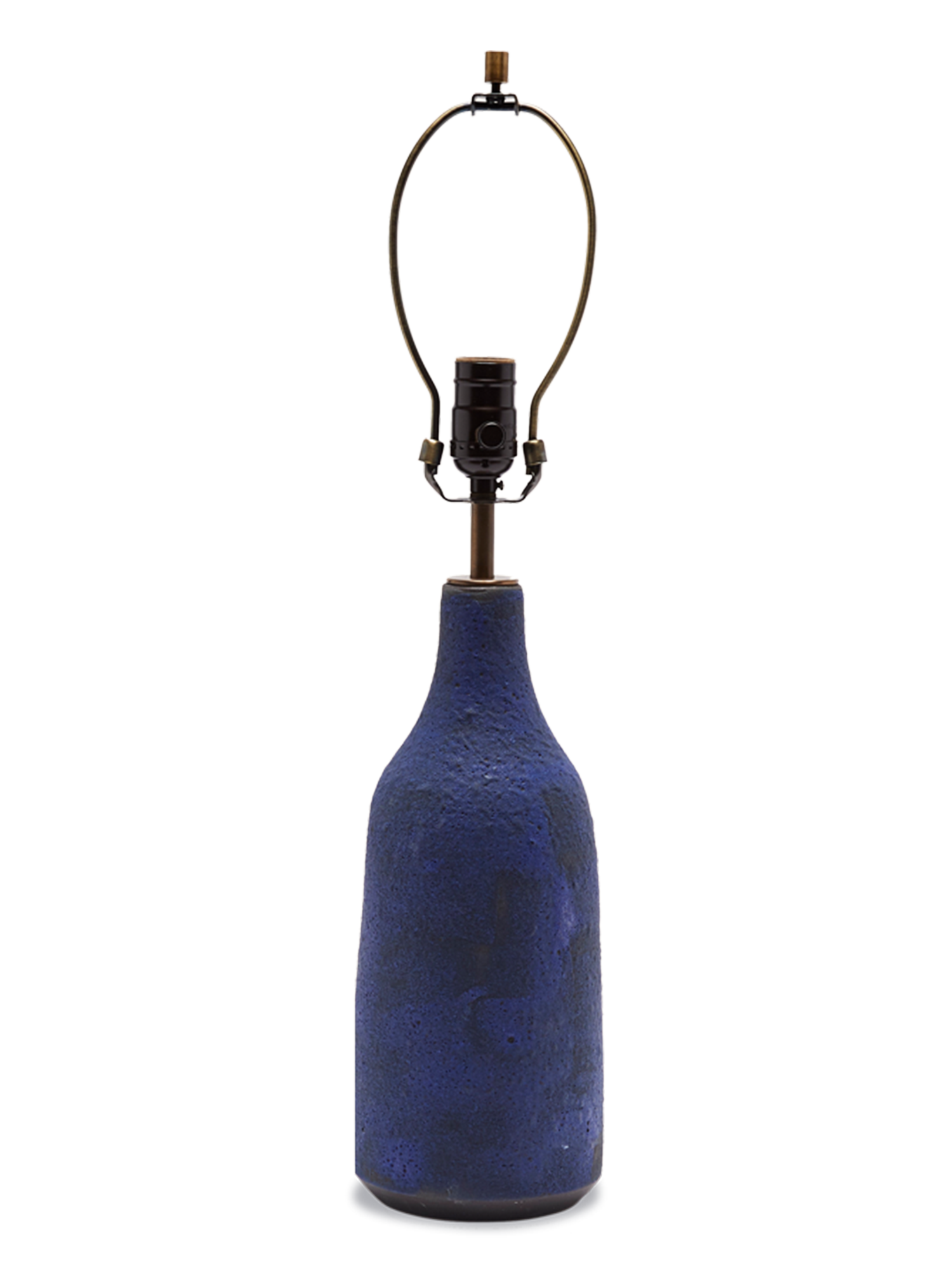 Large Bottle Lamp - Brushed Cobalt