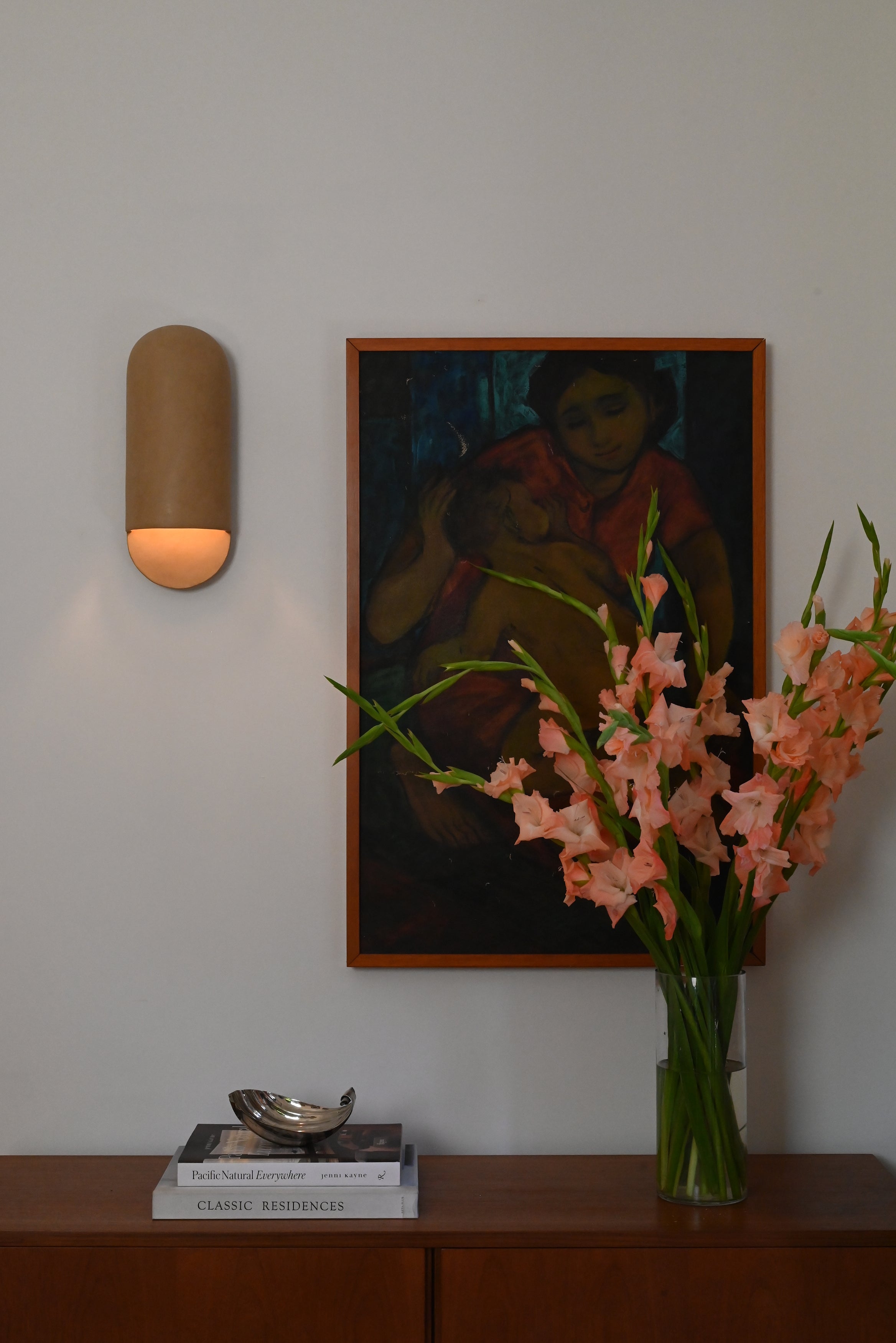 Large Tera Sconce - Lime Plaster