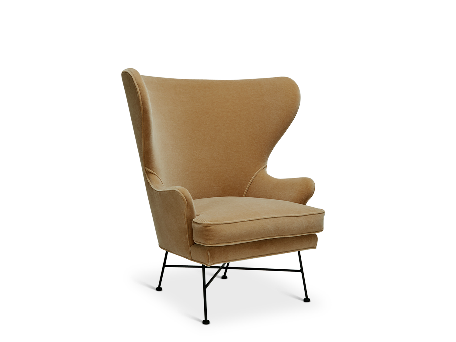 Highland Wingback Chair - Metal Base