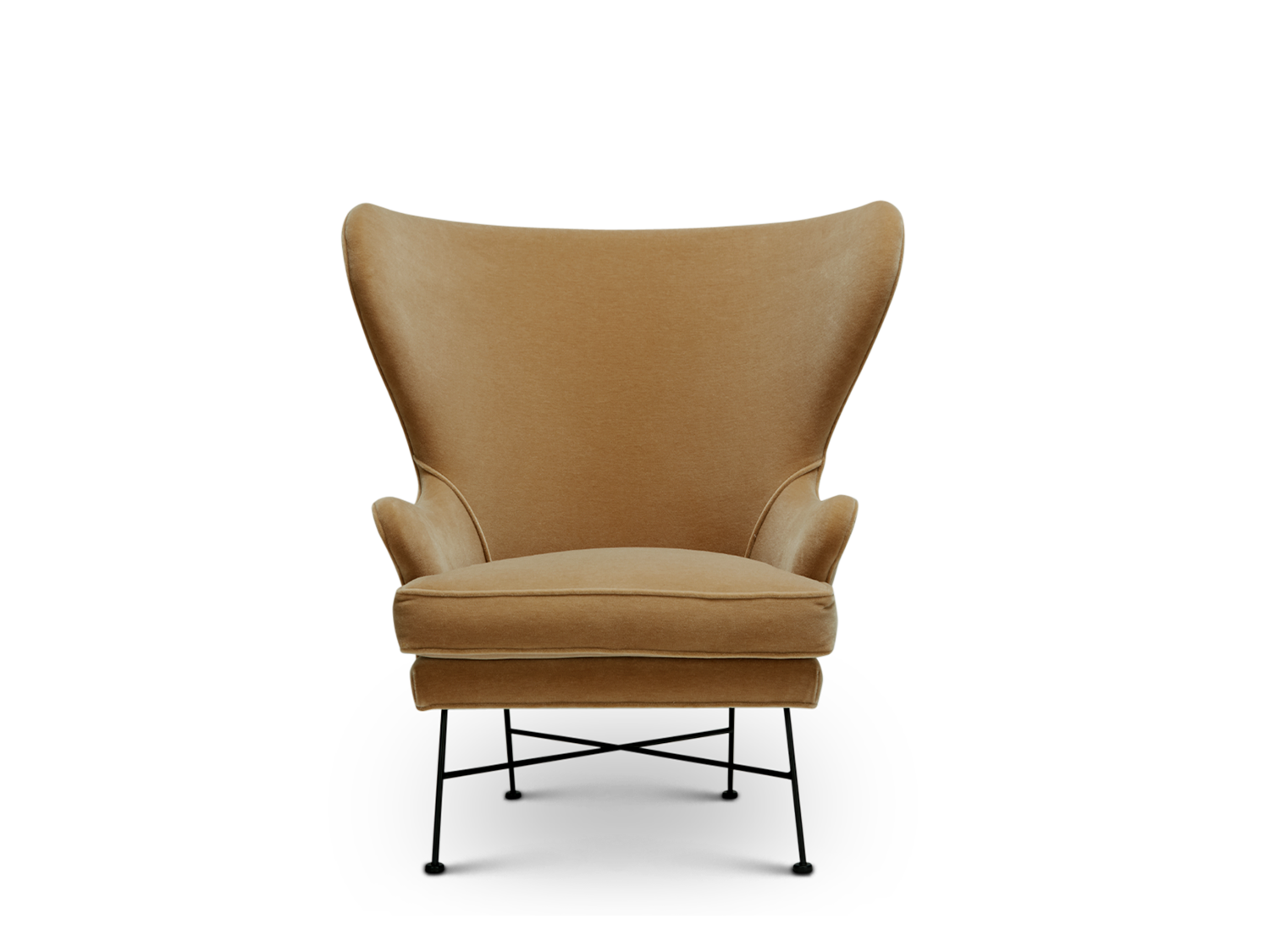 Highland Wingback Chair - Metal Base