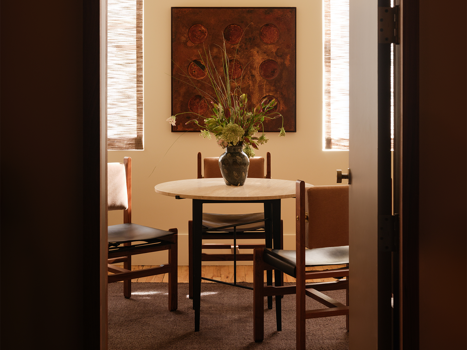 Morro Dining Side Chair - Leather Sling Seat