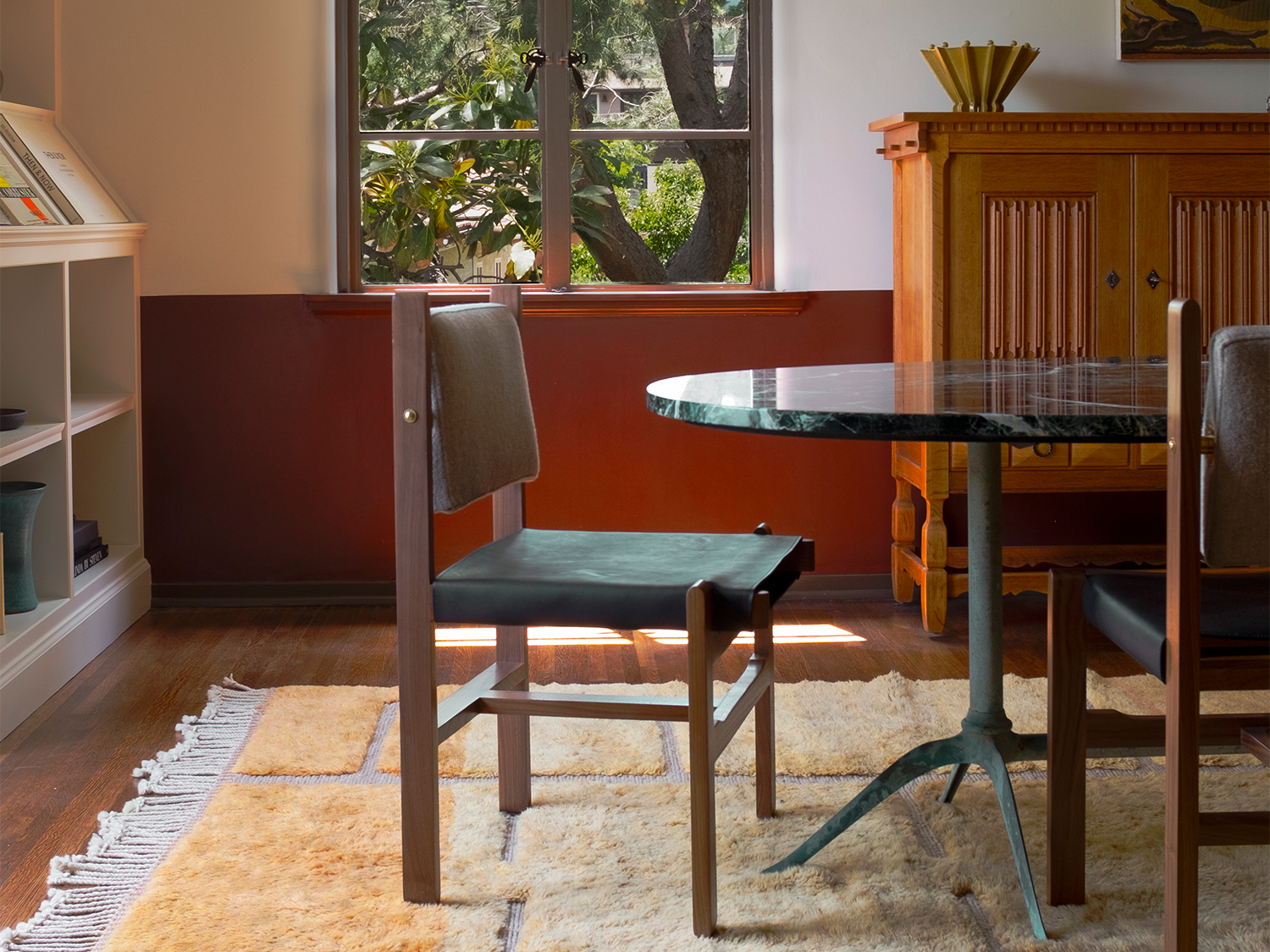 Morro Dining Side Chair - Morro Leather Sling Seat