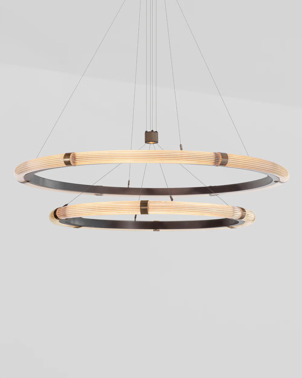 Strata Circular Two-Tier Pendant