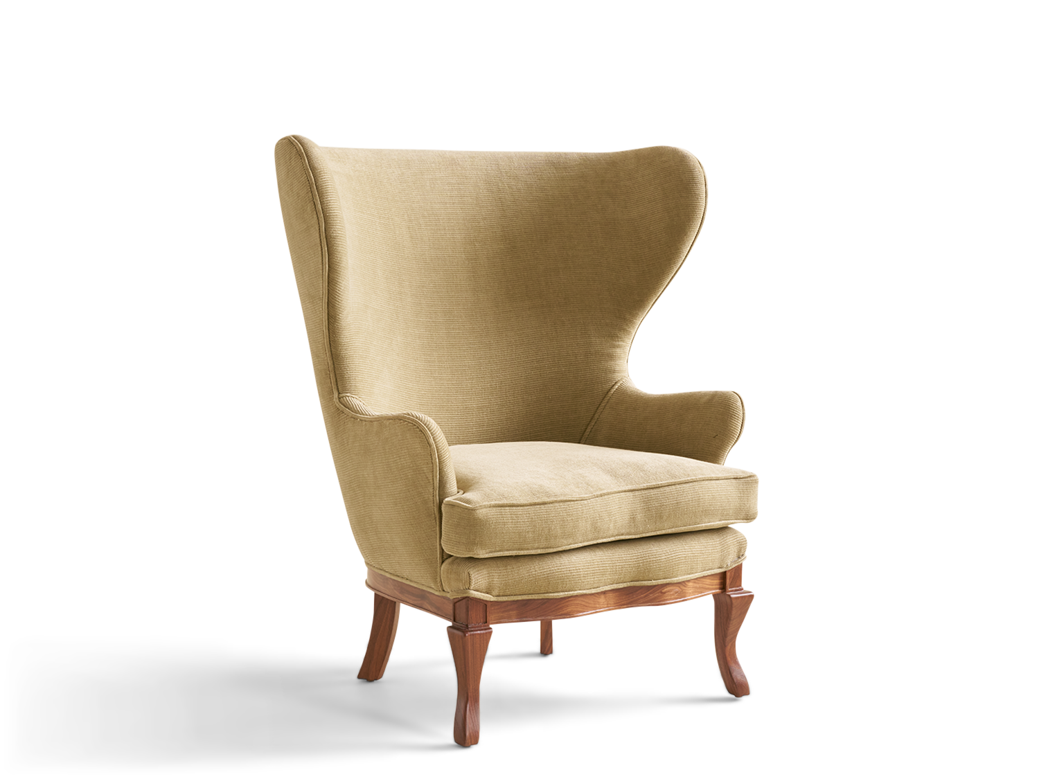 Highland Wingback Chair - Wood Base