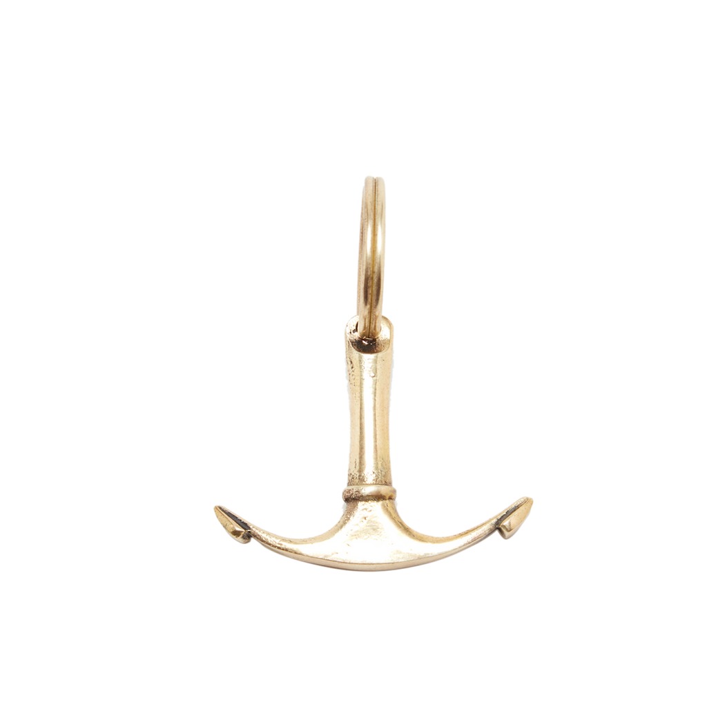 7151 Brass Anchor Key Ring