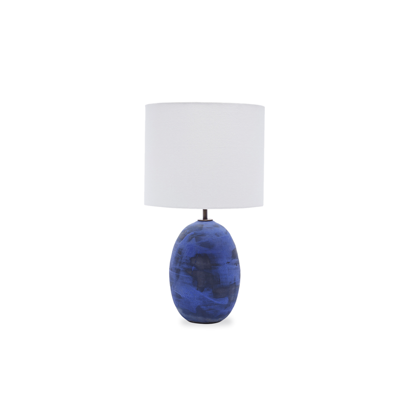 Oval Lamp - Dry Blue Matte