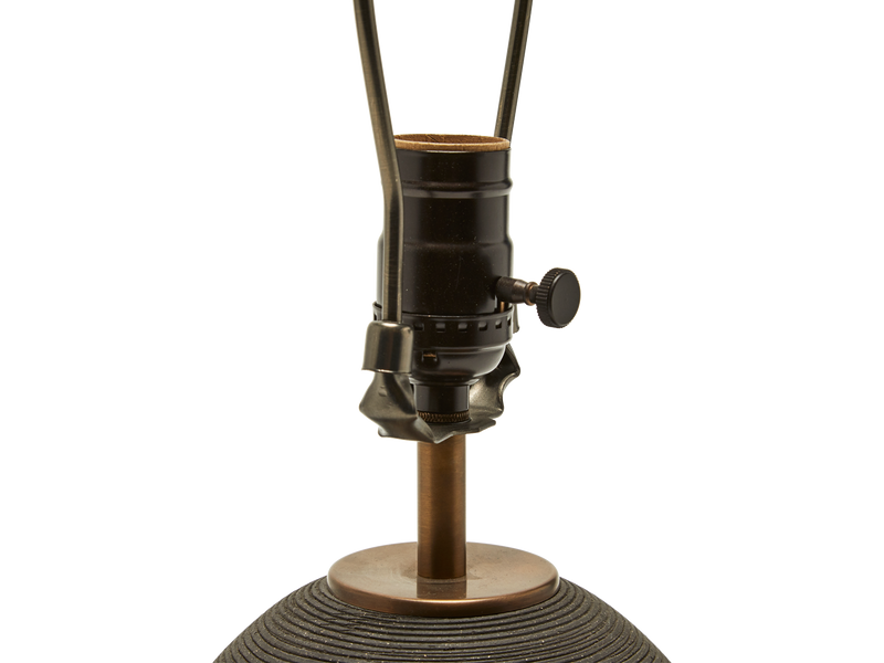 Orb Lamp - Ribbed Black Sand