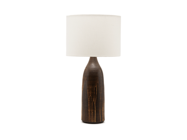 XL Poured Bottle Lamp - Brown