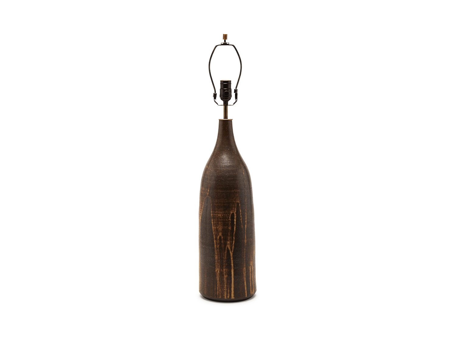 XL Poured Bottle Lamp - Brown