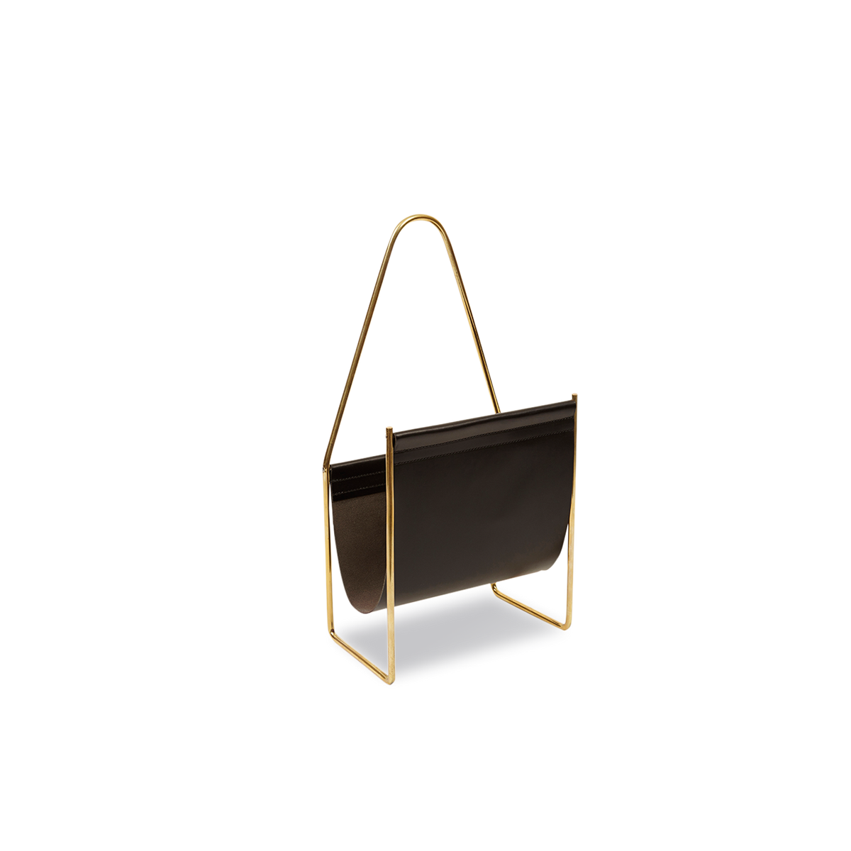 #3808-1 & #4488-1 Magazine Rack - Black Cowhide