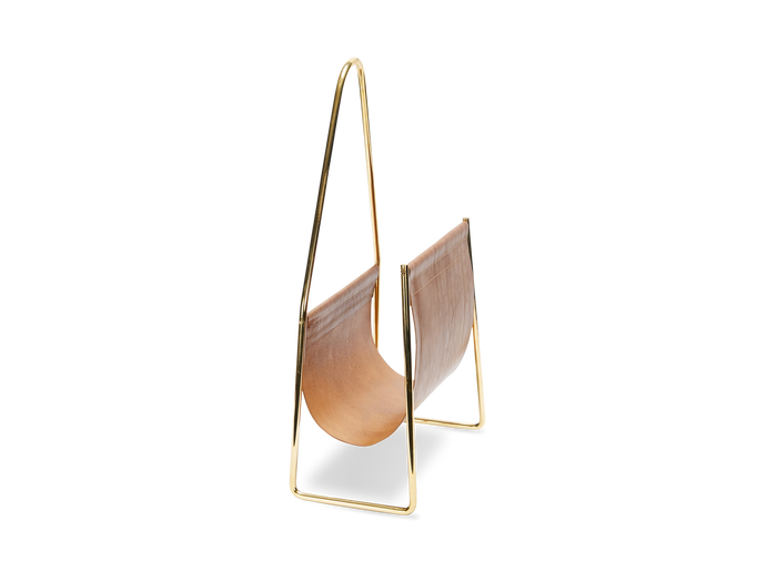 #3808-2 & #4488-2 Magazine Rack - Tan Cowhide