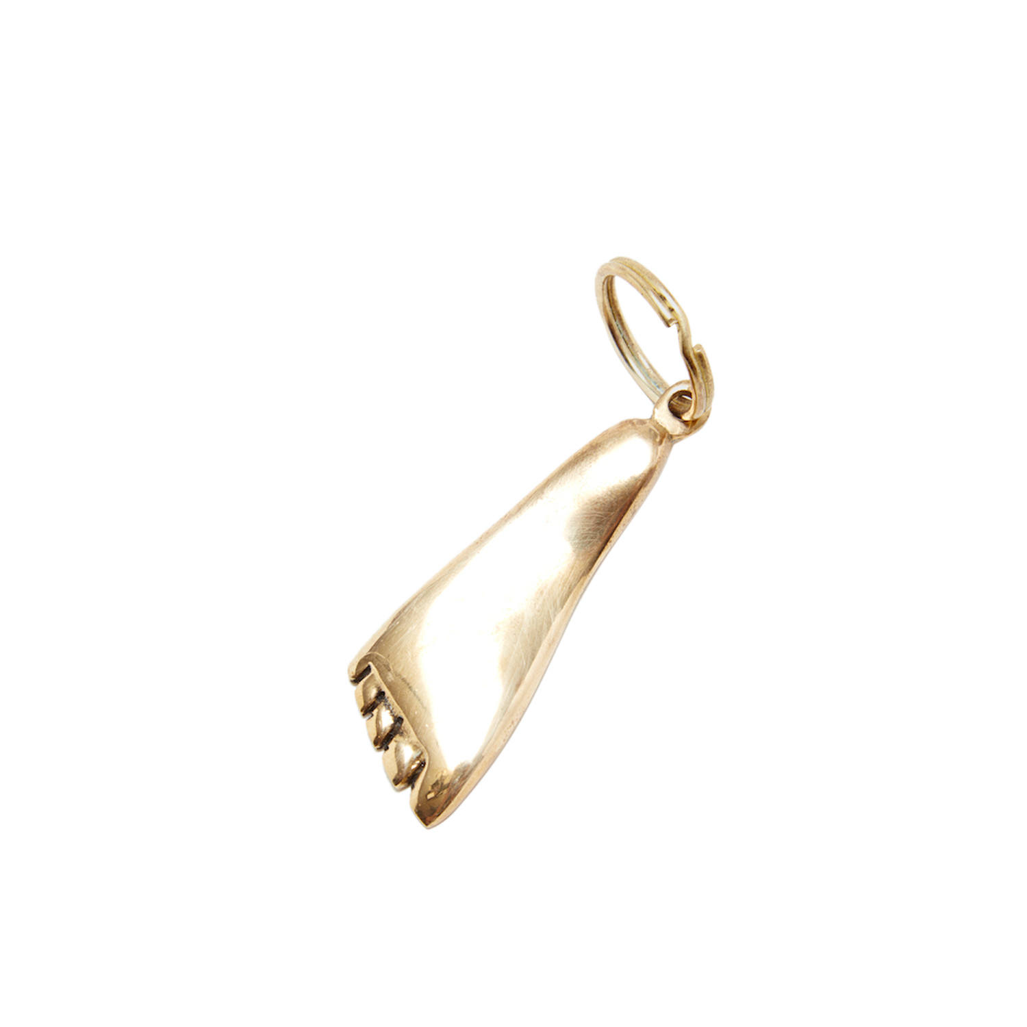 #5735 Brass Foot Key Ring