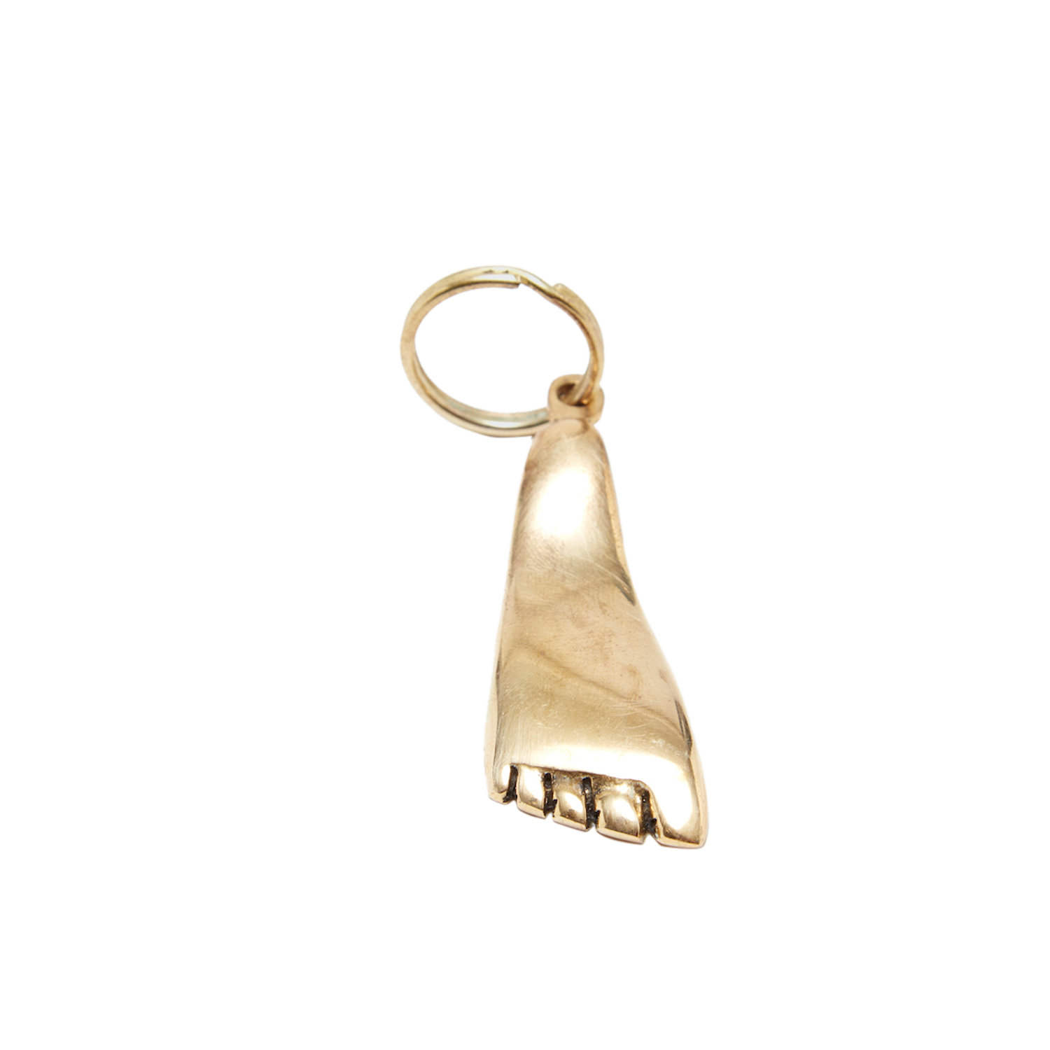 #5735 Brass Foot Key Ring
