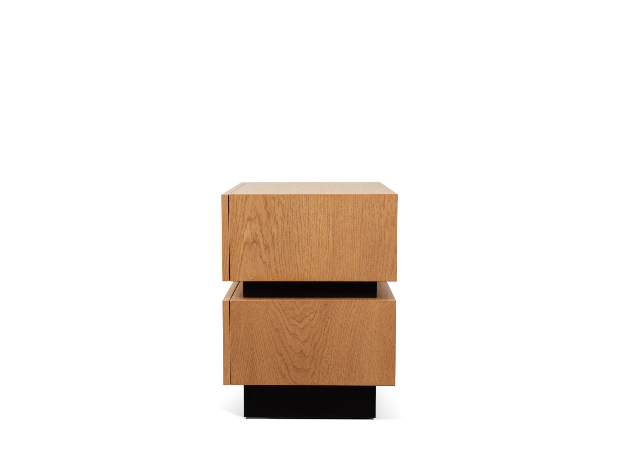 Stacked Box Nightstand with Metal Inset