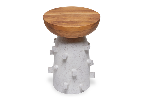 Artificial Intelligence Side Table with Wood Top