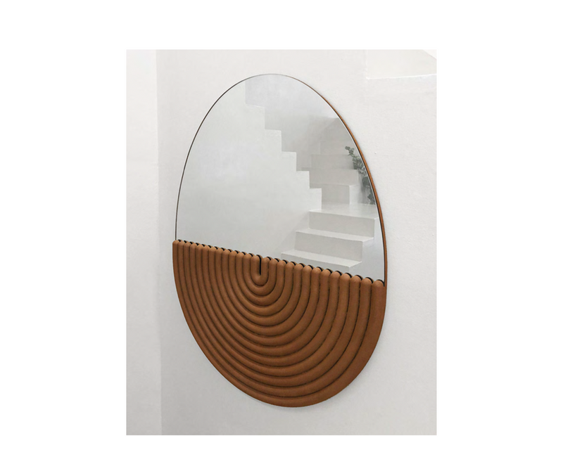 Egg Fluted Arch Mirror - Large