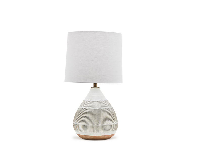 Column Carved Fig Lamp