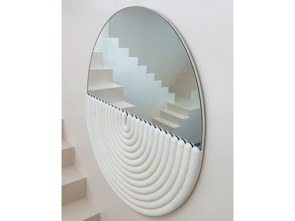 Oval Fluted Arch Mirror