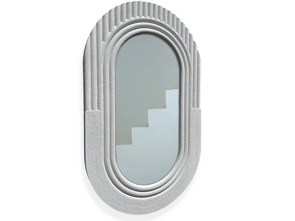 Oval Fluted Mirror - Large